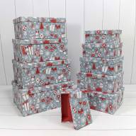 Коробки Прямоугольные Набор 1/10 34*26*15,3 &quot;Новый год&quot;-2288 1/6 Арт: 730604/2288 - Коробки Прямоугольные Набор 1/10 34*26*15,3 "Новый год"-2288 1/6 Арт: 730604/2288