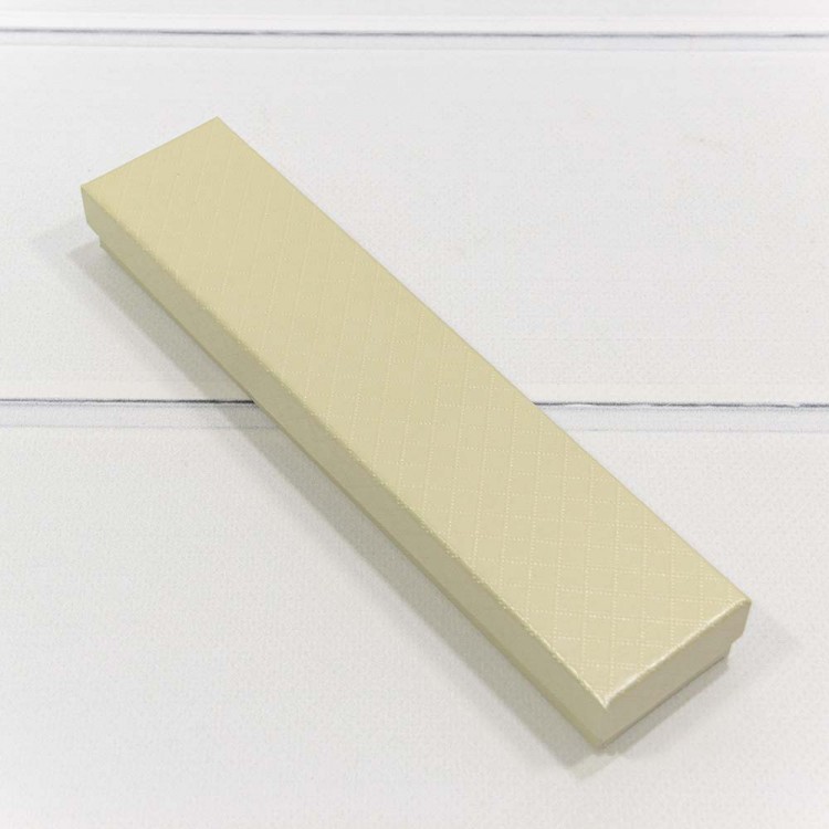 Коробка Прямоугольная 20*4,5*2,7 "Ромбики" Бежевый 1/12 1/240 Арт: 612204/3