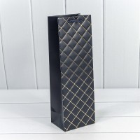 Пакет подарочный "Ромб" Синий 12*36*9 210г 1/20 1/120 Арт: 000391M/8