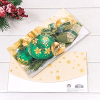 Конверт подарочный 16,5*9см "С новым годом!"-003 1/10 1/250 Арт: 003005/3