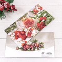 Конверт подарочный 16,5*9см "С новым годом!"-005 1/10 1/250 Арт: 003005/5