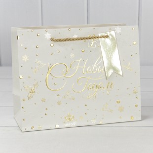 Пакет подарочный "Новый год" (микс 402) 23*18*10 210г 1/20 1/360 Арт: 300402EA