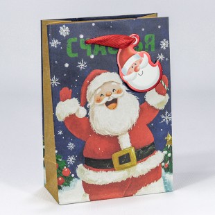 Пакет подарочный Крафт "Новый год" (микс 440) 14*20*7 140г 1/20 1/600 Арт: 300440G