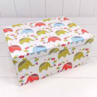 Коробки Прямоугольные Набор 1/10 34*26*15,3 "Слоники на белом фоне" 1/6 Арт: 721604/1273 - Коробки Прямоугольные Набор 1/10 34*26*15,3 "Слоники на белом фоне" 1/6 Арт: 721604/1273