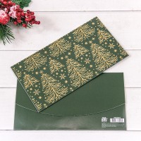 Конверт подарочный с тиснением 16,5*9см "С новым годом!"-02 1/10 1/250 Арт: 003006/2