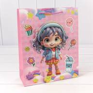 Пакет подарочный с 3D аппликацией &quot;Детский&quot; (микс 265) 26*32*10 210г 1/20 1/240 Арт: 000265C - Пакет подарочный с 3D аппликацией "Детский" (микс 265) 26*32*10 210г 1/20 1/240 Арт: 000265C