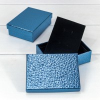 Коробка Прямоугольная 11*8*3 "Кожа крокодила" Синий 1/12 1/240 Арт: 626811/2