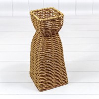 Корзина плетёная "Ваза" 11*11*25,5 (±5%) из пластика Натуральный 1/24 Арт: 420224/3