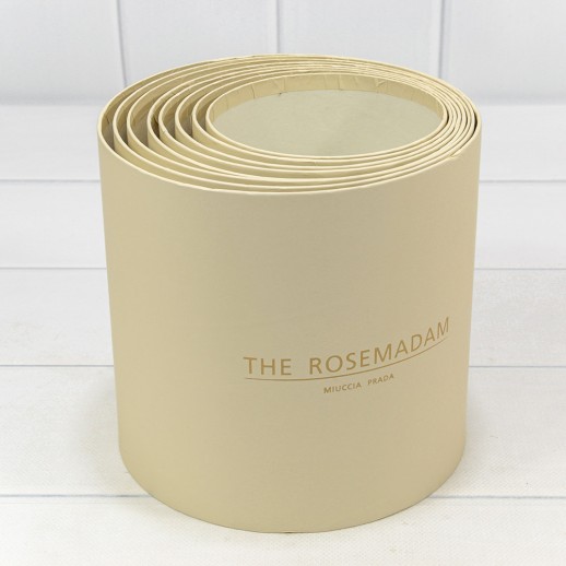 Коробки Цилиндр Набор 1/8 19,5*19 без крышки "The Rosemadam" Бежевый 1/6 Арт: 720835/176