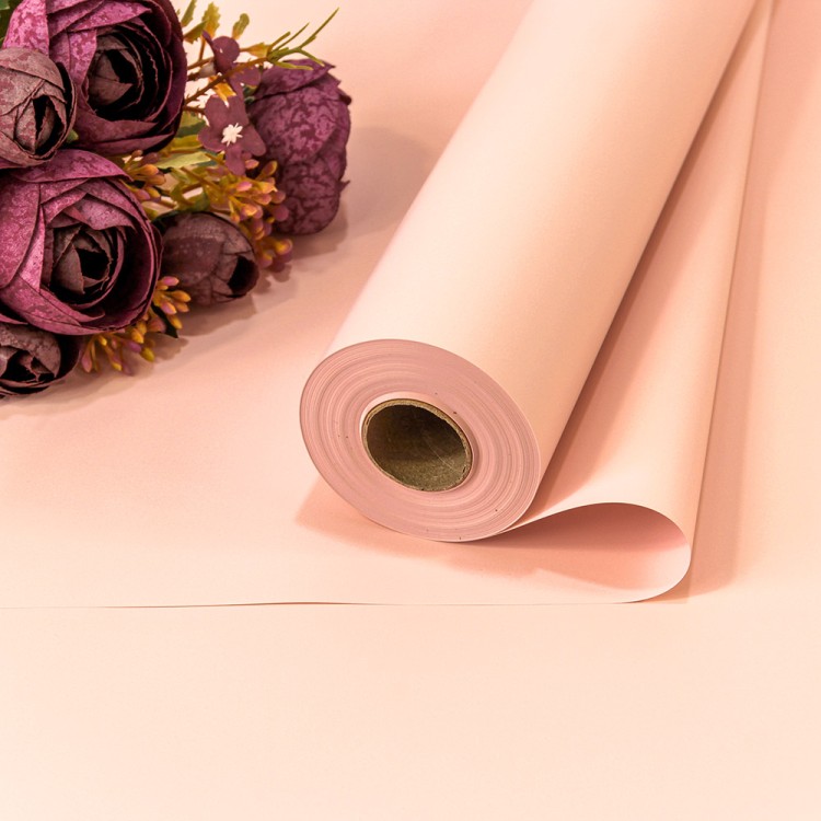 Плёнка 58см 800г матовая "Корейская" 65мкм Розовый-705 1/12 Арт: 1838/705