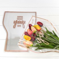 Пакет "Конус для цветов" 36*20*45 (30 шт.) Коричневая рамка 1/100 Арт: 001510/4