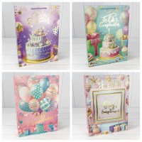 Пакет подарочный с тиснением (микс 114) 30*41,5*12 210г 1/20 1/80 Арт: 000114A