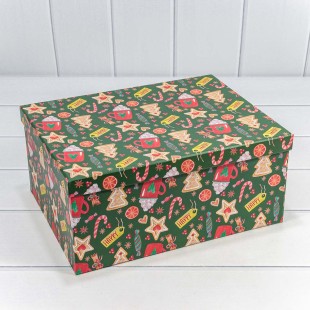 Коробки Прямоугольные Набор 1/10 34*26*15,3 "Новый год"-2625 1/6 Арт: 730604/2625