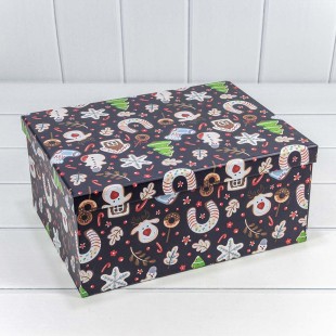 Коробки Прямоугольные Набор 1/10 34*26*15,3 "Новый год"-2626 1/6 Арт: 730604/2626