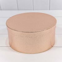 Коробки Круглые Набор 1/3 25,2*11,5 "Кожа крокодила" Бронзовый 1/12 Арт: 72058/1628