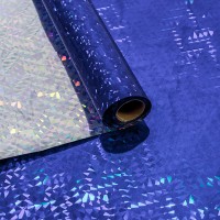 Плёнка 0,7*8,1м Голография 40мкм Синий 1/10 1/60 Арт: 00070810-3