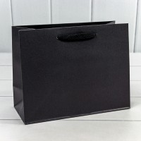 Пакет подарочный Крафт "Люкс" 23*18*10 210г Чёрный 1/10 1/360 Арт: 000221EA/11