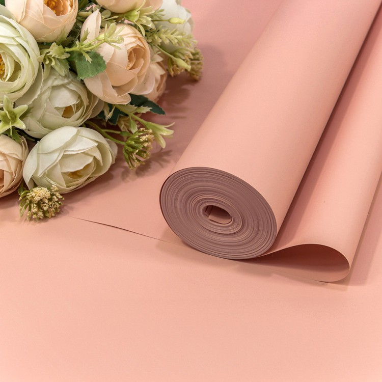 Плёнка 0,59*34м 900г "Корейская" 65мкм Розовый-699 1/6 1/12 Арт: 90038/699