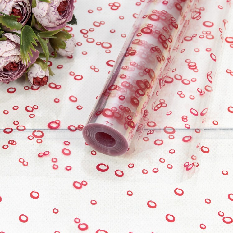 Плёнка 0,7м 500г прозрачная с печатью 11 Красный 1/10 Арт: 70011/2