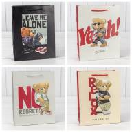 Пакет подарочный с тиснением "Мишки" (микс 109) 18*23*10 210г 1/20 1/360 Арт: 000109E - Пакет подарочный с тиснением "Мишки" (микс 109) 18*23*10 210г 1/20 1/360 Арт: 000109E